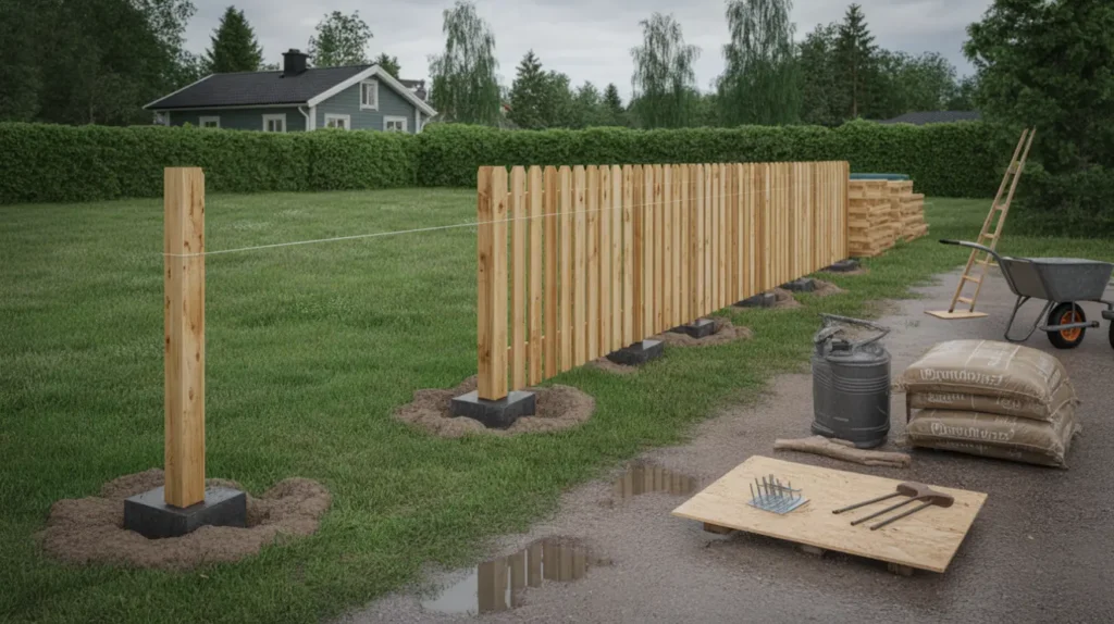 juni projektet som ger lugn p tomten bygg staket eller plank regler grannens medgivande montering och kostnad