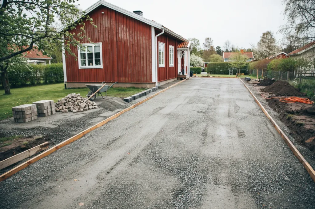 gjuta garageuppfart p villa markarbete materialval avvattning och vanliga misstag att undvika